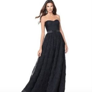 Adrianna Pappell Black Strapless Ball Gown